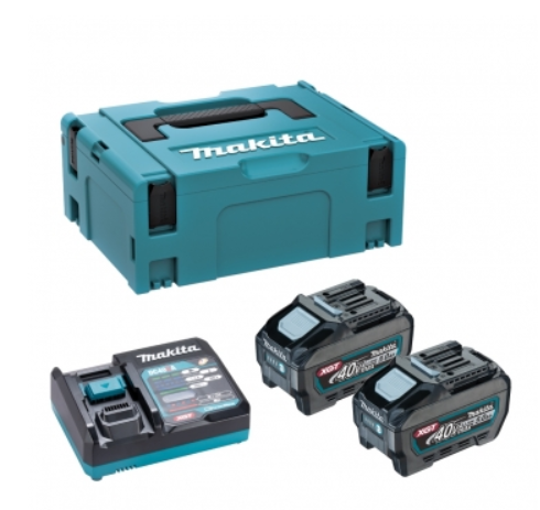 "MAKITA"牧田牌 電池包套裝(40V鋰電池5.0AHx2+快速充電器x1+連結箱#2)-[191V42-8]