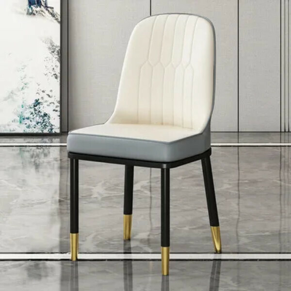 Deluxe dining chair computer chair dressing chair (PU leather+iron frame) Color: 3