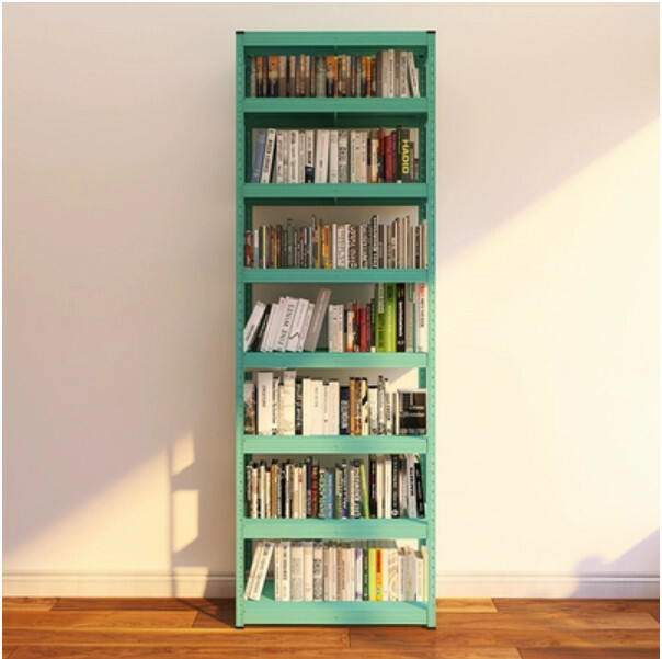 New iron color kitchen cabinet bookshelf shoe cabinet bathroom storage cabinet shelf [80x40x228cm] 8 layers blue