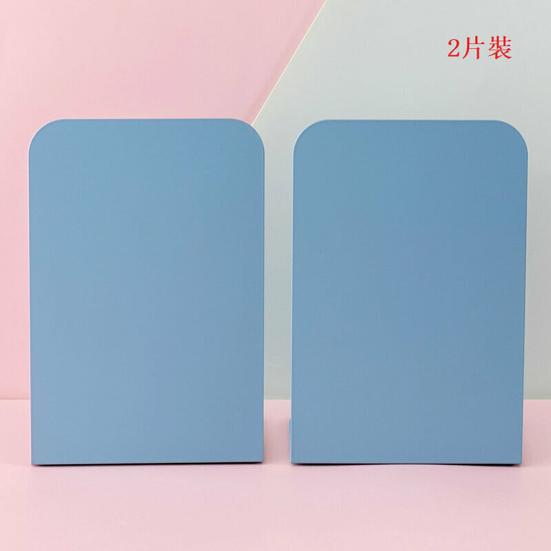 Metal bookshelves Simple bookshelves Organize books Desktop storage shelves Bookshelves Document organizers File shelves Book storage shelves【Bihu Blue 2 pieces】