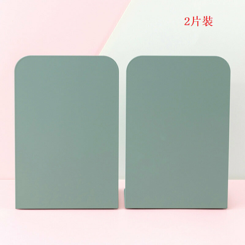 Metal bookshelves, simple bookshelves, books, books, desktop storage shelves, bookshelves, document shelves, document shelves, book storage shelves (field green, 2 pieces) 