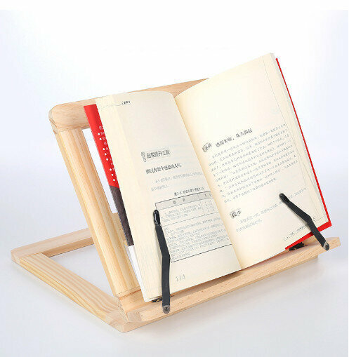 Pine solid wood folding reading shelf 