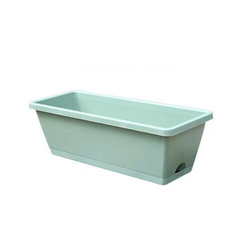 Hollen planting pot plastic flower pot [light green + Cato large: length 50cm * height 15cm * width 19cm]