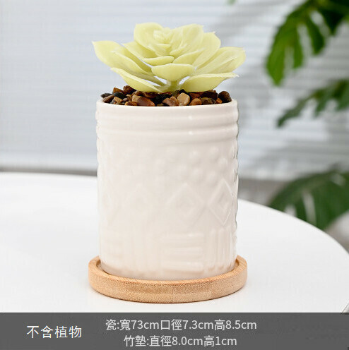 Creative White Porcelain Succulent Flower Pot [Style 2]