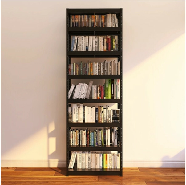 New iron color kitchen cabinet bookshelf shoe cabinet bathroom storage cabinet shelf [80x40x228cm] 8 layers black