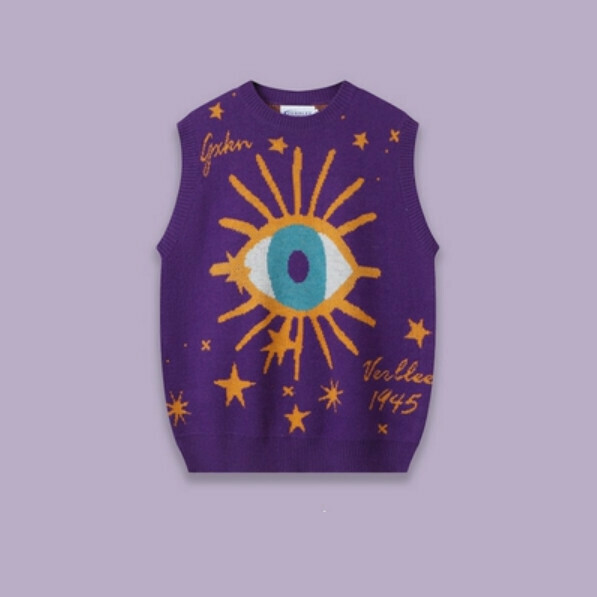 Hot Recommended SAYLAM American Street Retro Color [Abyss Vertical Eyes] Purple Please contact customer service to confirm the size after placing an order