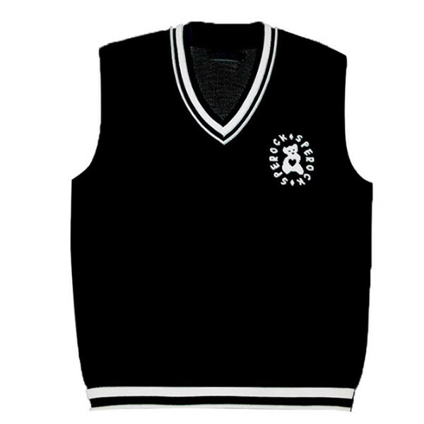 Hotly recommended bear knitted vest (black) (S/M/L size, please contact customer service after placing the order for delivery size)