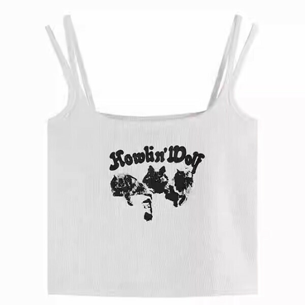 熱推字母刺繡小吊帶(白色）（S/M/L碼，下單後請與客服聯繫發貨尺碼）