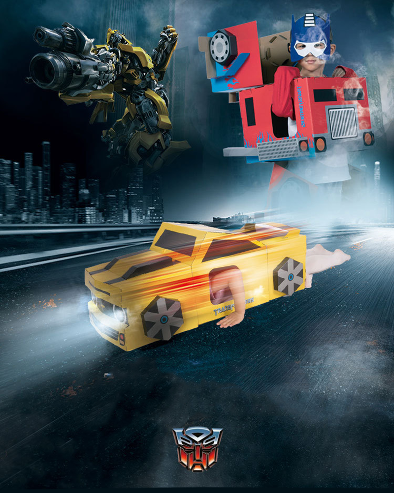 DIY穿戴式紙箱汽車飛機機器材料包 DX7106