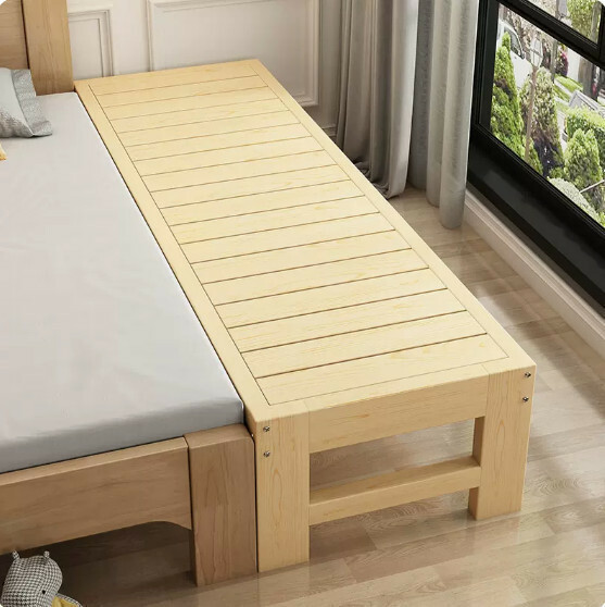 Hotly recommended unpainted solid wood furniture, children's bed, single bed, modular bed [200x70cm] Confirm the height with customer service after placing the order
