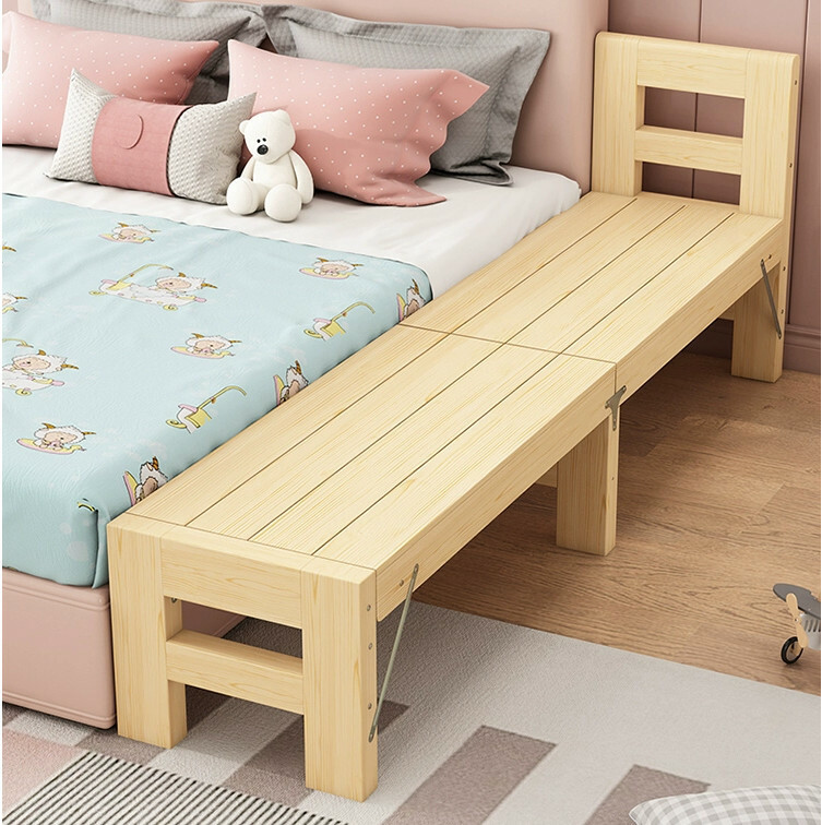Hotly recommended unpainted solid wood furniture, children's bed, single bed, modular bed [installation-free folding model] [200 long x 20 wide x 40cm high]