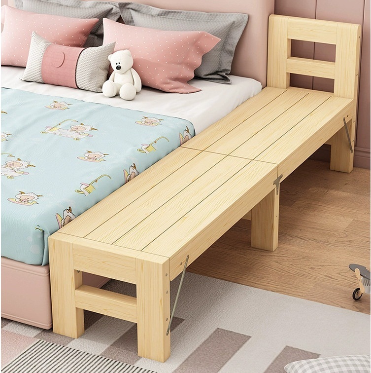 Hotly recommended unpainted solid wood furniture, children's bed, single bed, modular bed [installation-free folding model] [180 length x 80 width x 40cm height]