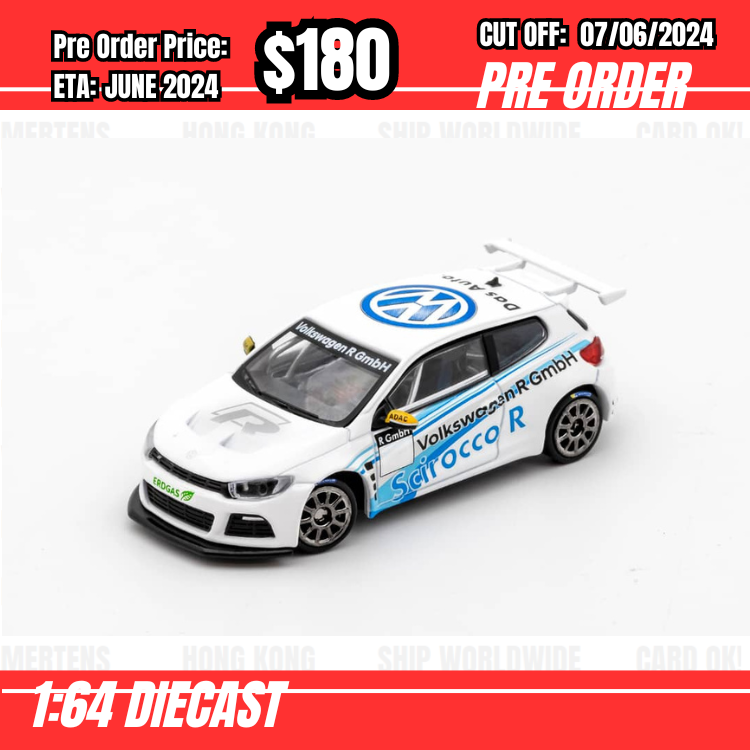 PO-$180 * GCD * 1:64 VW Scirocco R White Racing [OD05/06]