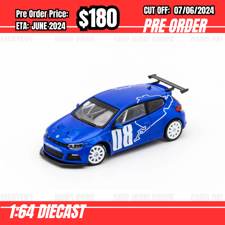 PO-$180 * GCD * 1:64 VW Scirocco R Blue Racing [OD05/06]