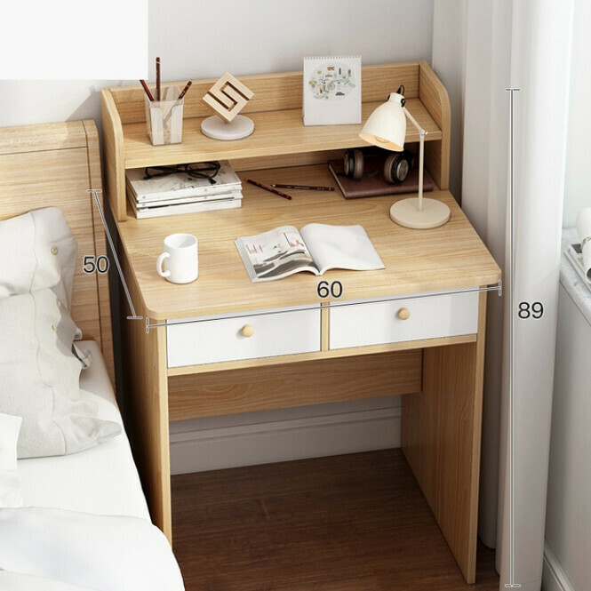 Hot recommended small desk apartment furniture multifunctional simple narrow table for bedroom (50x60x89cm) double cabinet bucket