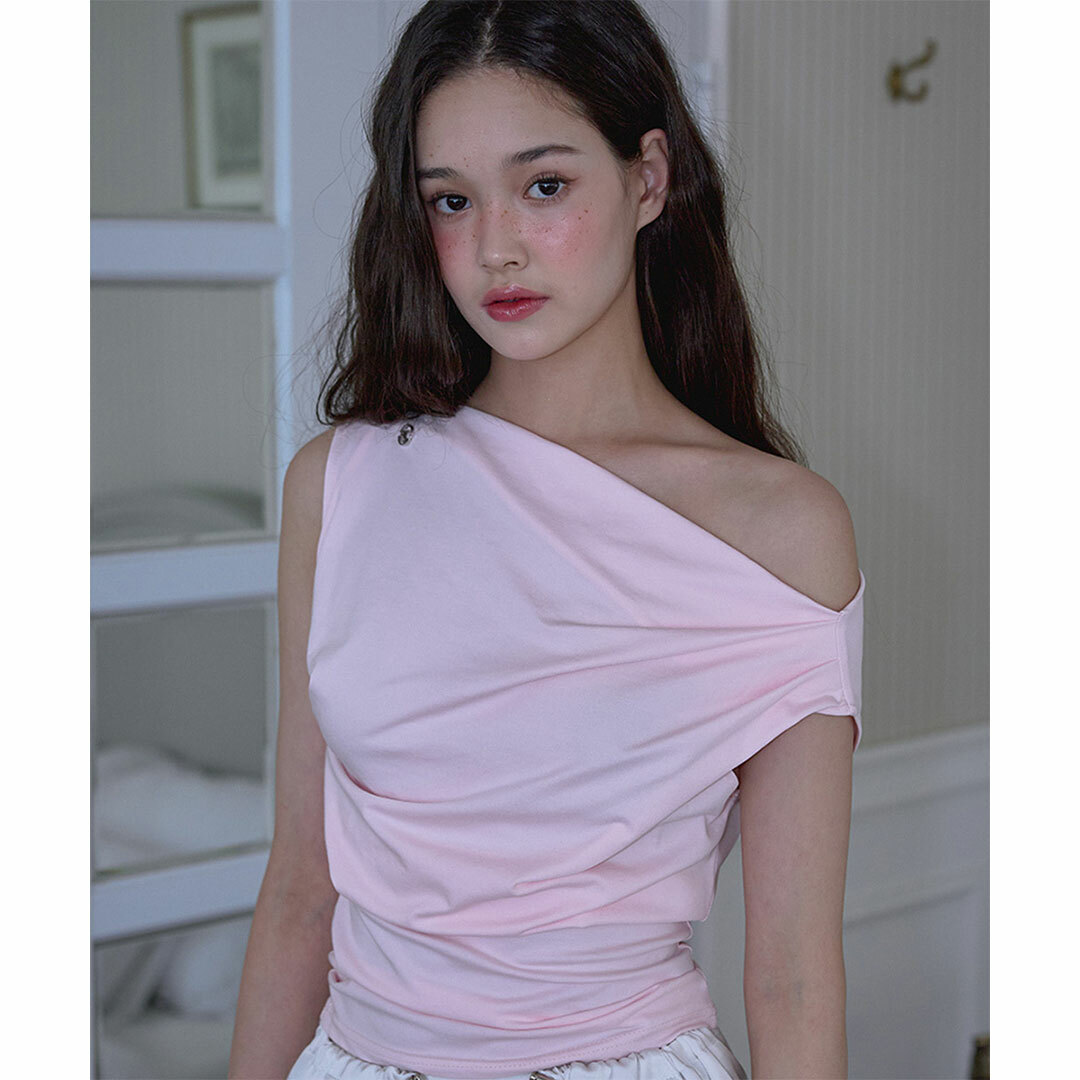 ◆Rose Frantz◆ Drape Off Shoulder Sleeveless Pink Rose Frantz】【網店限定】 Drape Off Shoulder Sleeveless [Pin