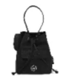 [S] COVERNAT CLOVERHEART CANVAS BUCKET BAG,BLACK, CO2400TB71BK (SCN13)