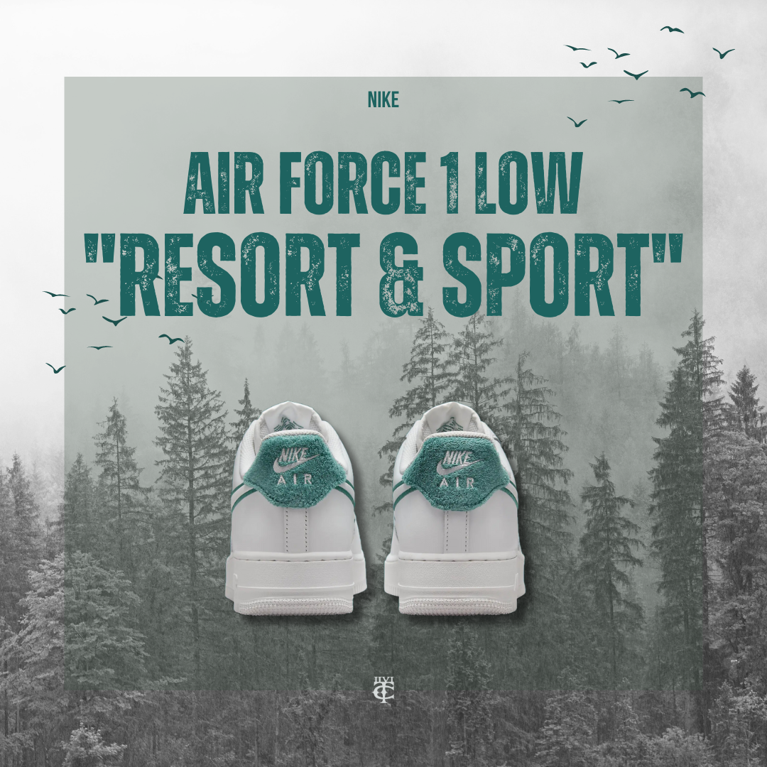Nike Air Force 1 Low "Resort & Sport" 全白 絨面 森林綠 白綠 FN8349200