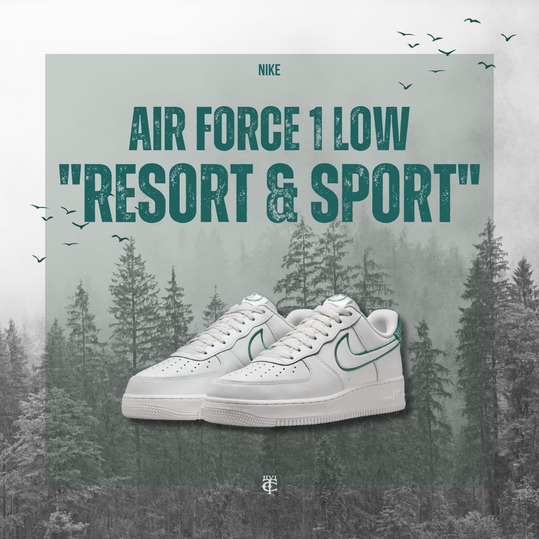 Nike Air Force 1 Low "Resort & Sport" 全白 絨面 森林綠 白綠 FN8349200