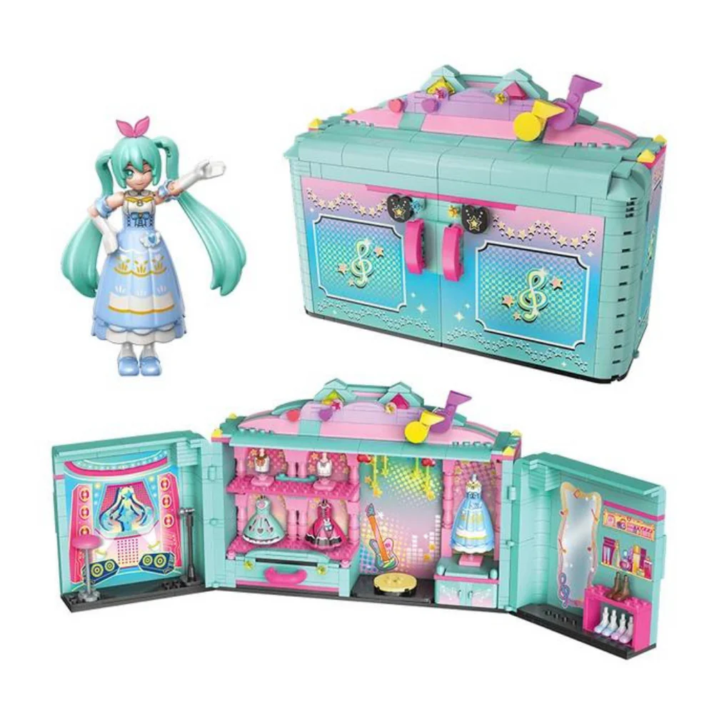 《 Qman 啟蒙積木 》  初音未來 夢幻換裝衣櫃