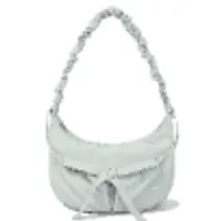 [S] COVERNAT CLOVERHEART SHIRRING MEDIUM NYLON HOBOBAG,BLUE, CO2400TB87BL (SCN22)