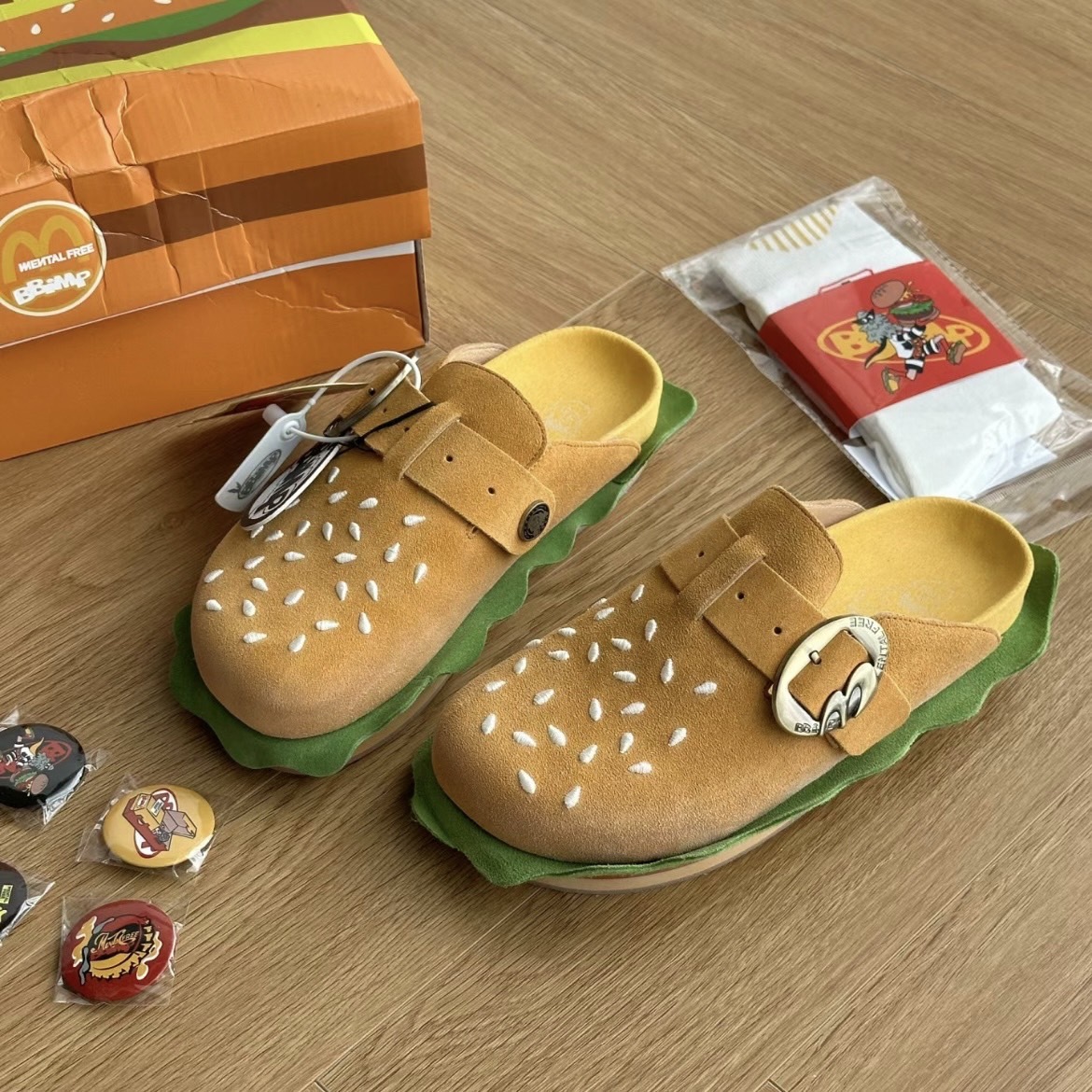 <單雙免運🍔>BBIMP x Mental Free 漢堡 勃肯 拖鞋