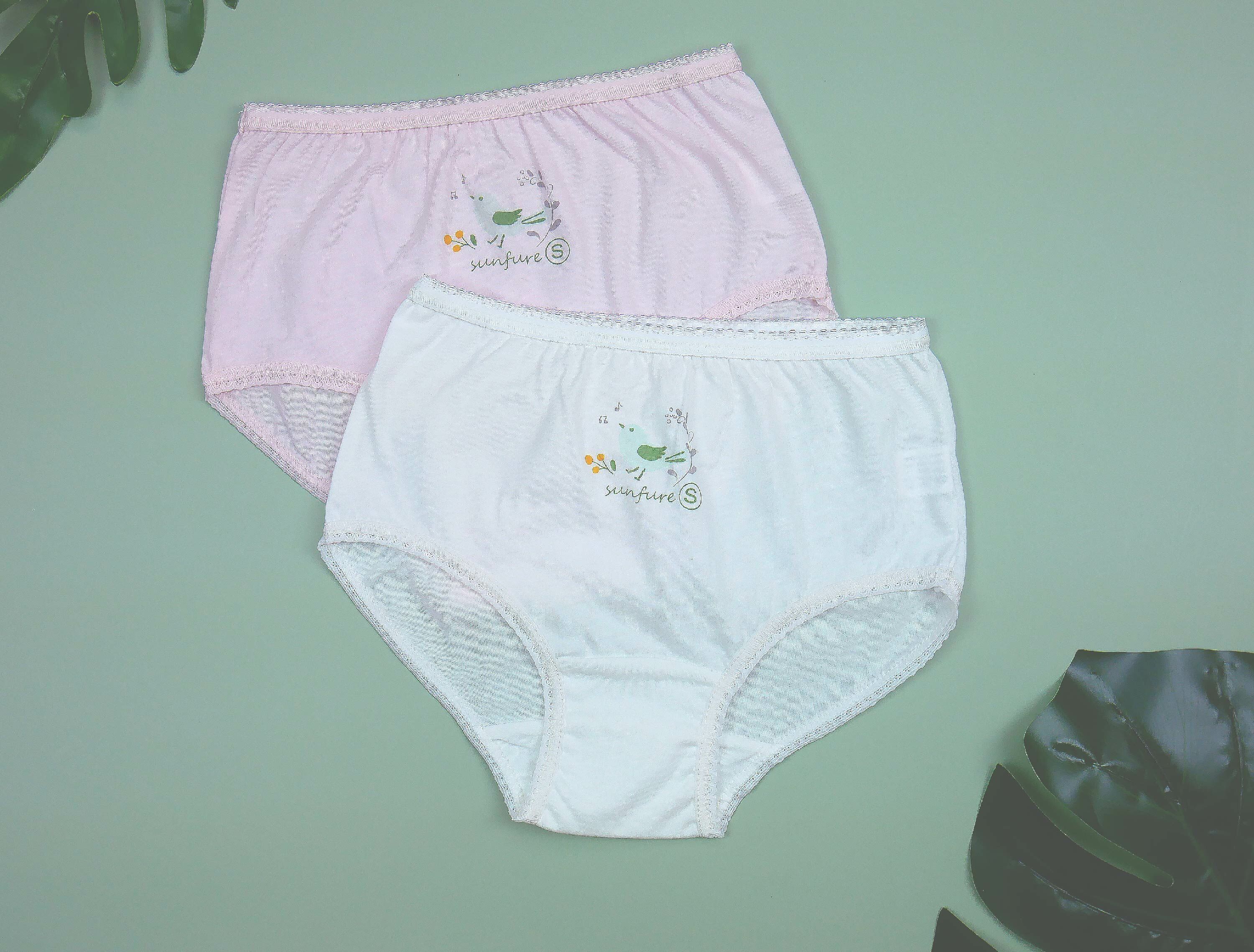 小三福 三福 100%純棉女童小鳥 三角褲2件組(S~2XL)