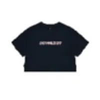 [S] COVERNAT WOMAN ICE STRING CROPPED T-SHIRT,NAVY, CO2402ST89NA (SCN35)