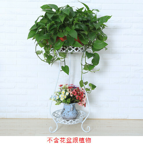 Wrought iron succulent flower pot rack【White high plate 80cm】