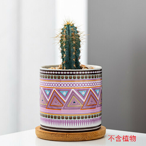 Ceramic Succulent Flower Pot【Red-Caihe-2】