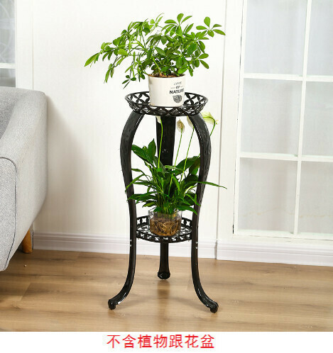 熱推簡約鐵藝花架子【黑色80cm】