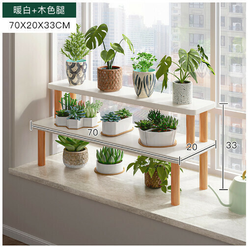 Succulent Flower Shelf [(two-layer model) warm white 70*33]