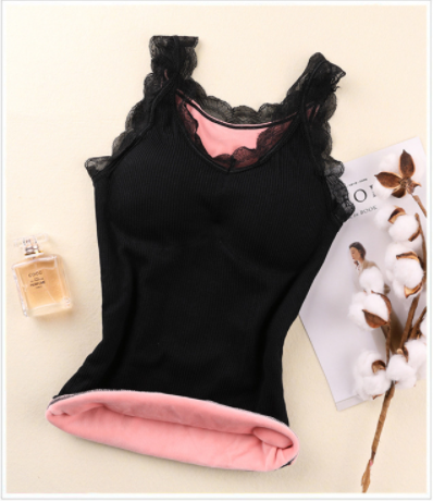 Lace Wrap Vest Lingerie (Black) (One Size, Recommended Weight 80-120 lbs) 