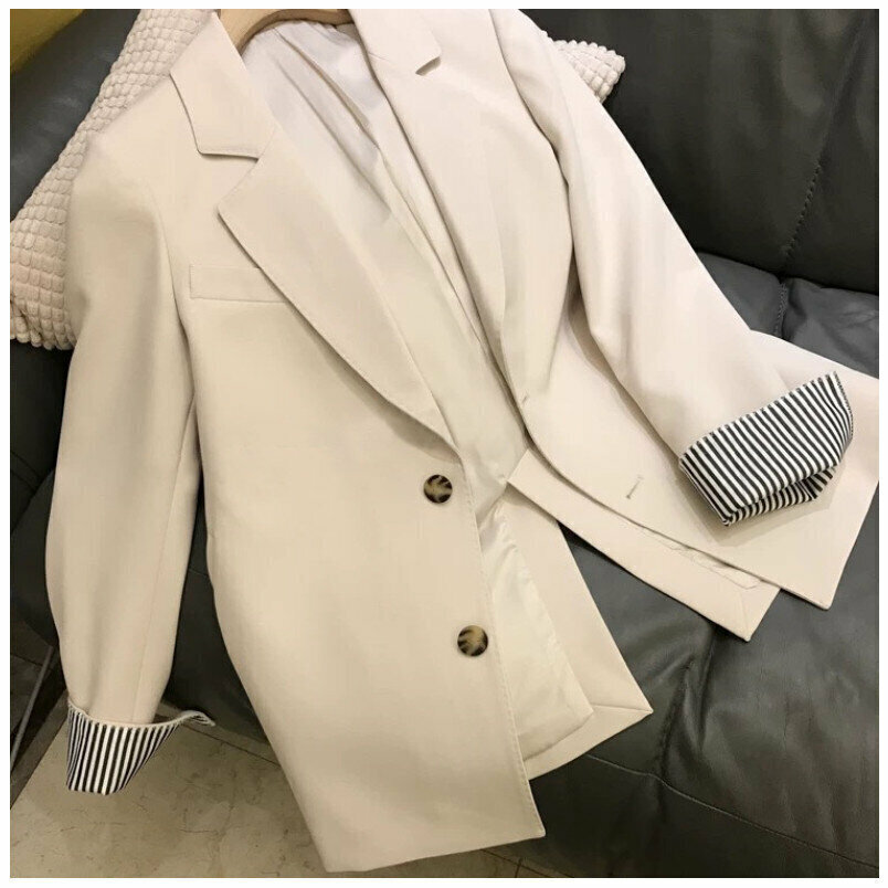 Relaxed Blazer (Beige) (Size L)