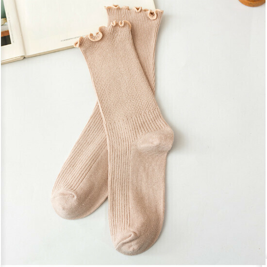 Autumn and Winter Thin Women's Pile Socks Boots Stockings (Skin Color)