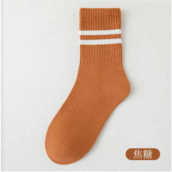 熱推女款四季中筒春秋款長襪子（焦糖）