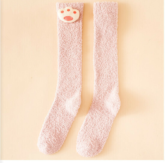 Women's Autumn and Winter Thickened Socks (Pink + Cat's Paw)
