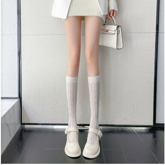 Lace Calf Stockings Women's Titfuck (305 Love White Calf Socks)