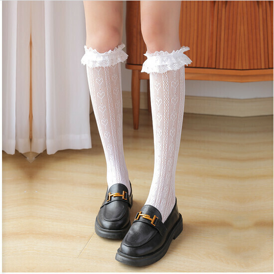 Lace Calf Stockings Women's Titfuck (303 Love White Calf Socks)