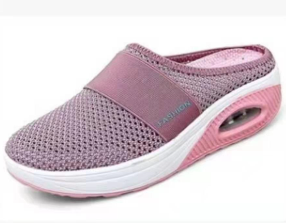 【Special Offer】Semi-drag Hollow Casual Shoes (Pink) (Size 38)