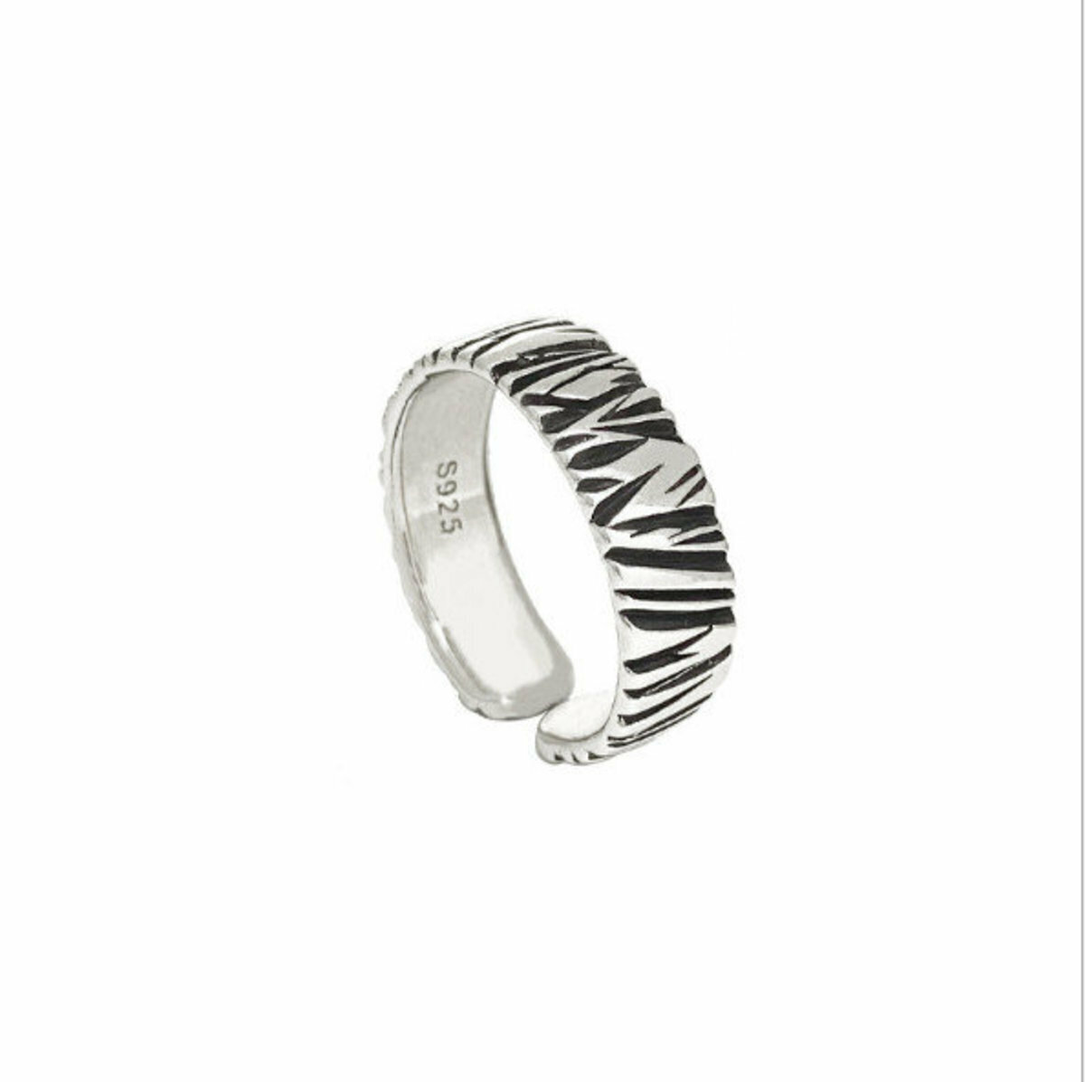 Mountain Rimless Ring Couple Ring (Black Adjustable Opening)