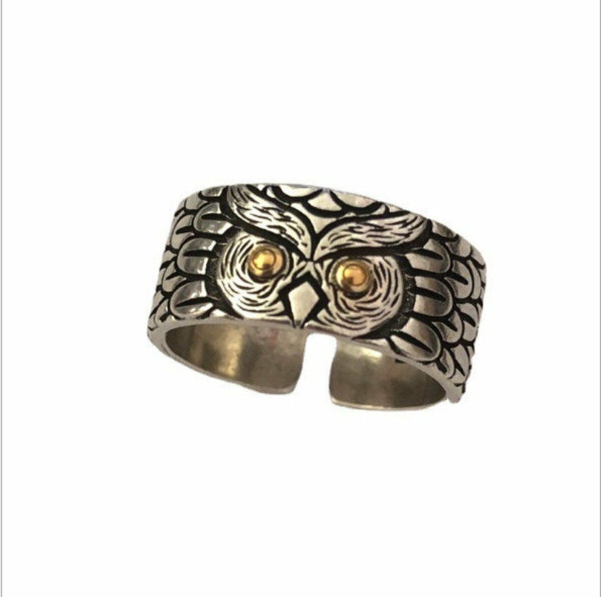 Vintage Double-headed Eagle Couple Ring (Vintage Owl Adjustable Opening)