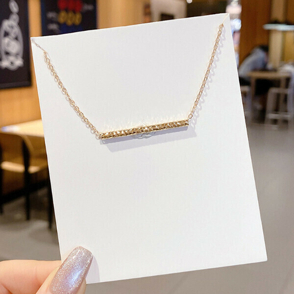 Simple necklace Clavicle chain simple pendant [9# cylinder pendant - gold]
