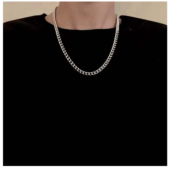 熱推男女同款X0078B-鈦鋼古巴鏈 