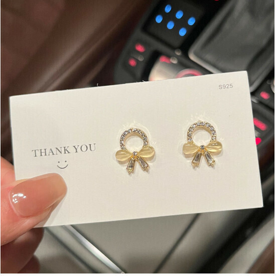 Women's Flower Earrings (Q15-Silver Needle Gold)