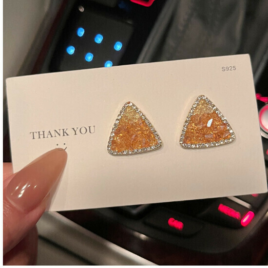 Women's Fashion Earrings Simple Earrings (E2955-Gold Silver Needle)