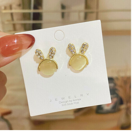 Women's Fashion Earrings Simple Earrings (E2141-Gold Silver Needle)