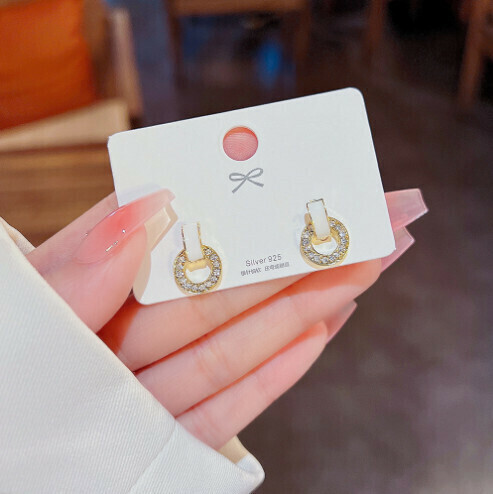 Sweet temperament small fragrance earrings [E0052 Silver needle]