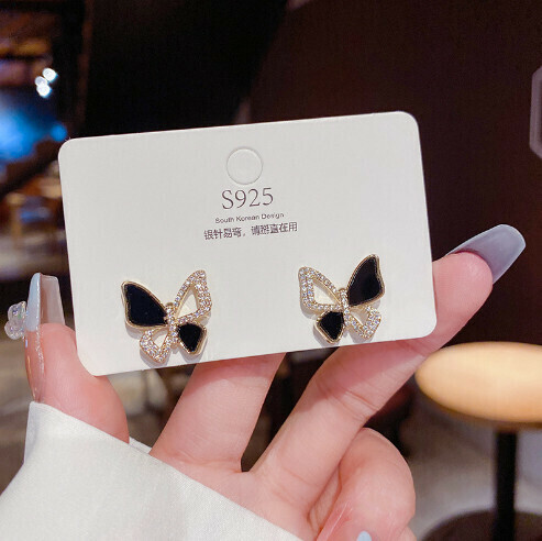 Sweet temperament small fragrance earrings [E0191 Silver needle]