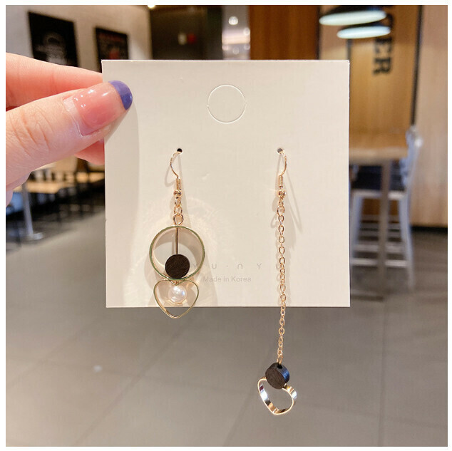 Fashion Pop Earrings (104# Love Asymmetrical Ear Hooks)